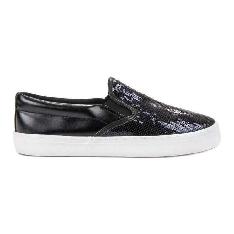 SHELOVET Slipons With Sequins black
