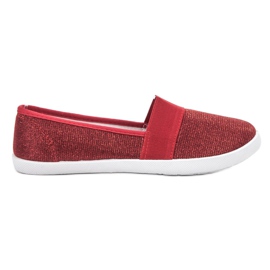 Renda Glitter Sneakers red
