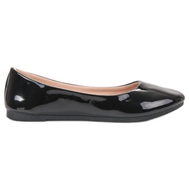 SHELOVET Lacquered ballerinas black SHELOVET Lacquered ballerinas black