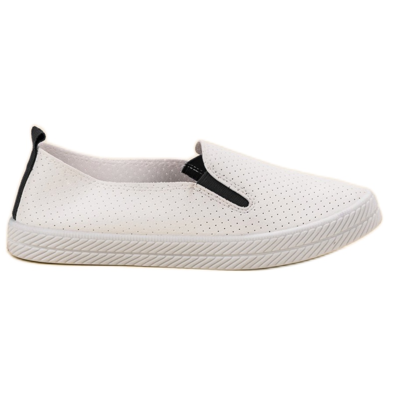 Kylie White Slip On Sneakers