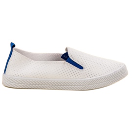 Kylie White Slip On Sneakers
