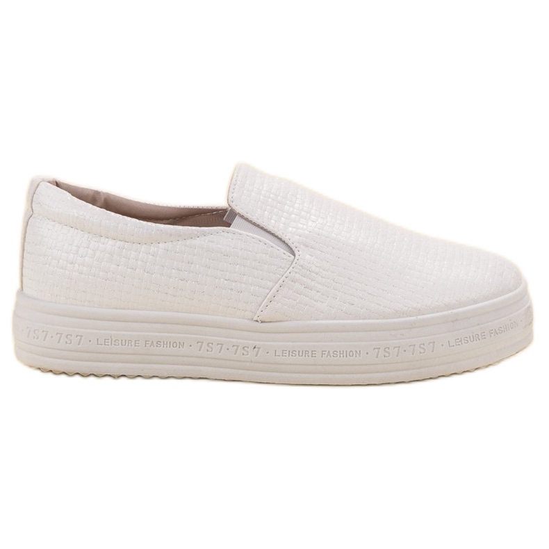 SHELOVET Slipons On The Platform white