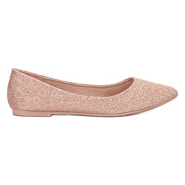 VINCEZA glitter ballerinas yellow