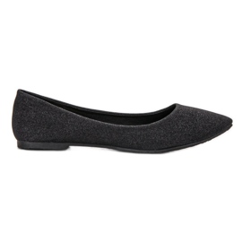 VINCEZA glitter ballerinas black VINCEZA glitter ballerinas black