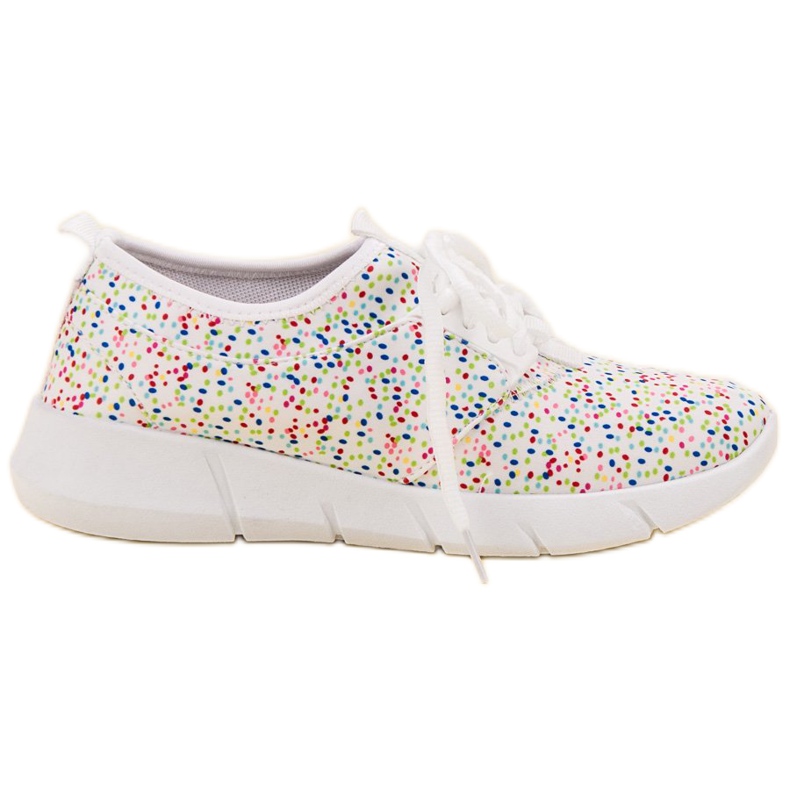 Bona Sport Shoes With Polka Dots white