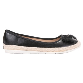 COLORFUL Fashionable black ballerinas