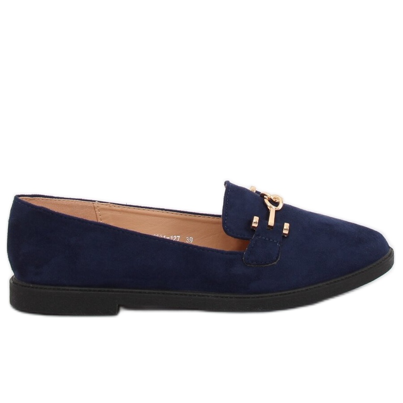 Women's loafers navy blue 1631-127 D. Blue