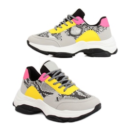 Gray BL169P Snakeskin sports shoes grey multicolored