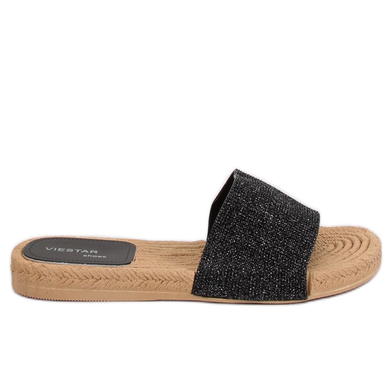 Black women's black slippers JFF-V182 Black