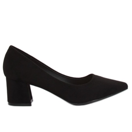 Black pumps with wide heels KJ-10 Black