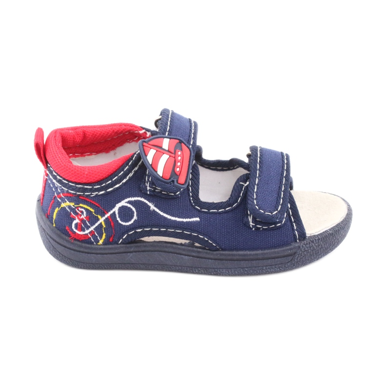 American Club navy blue children's sandals TEN36 red