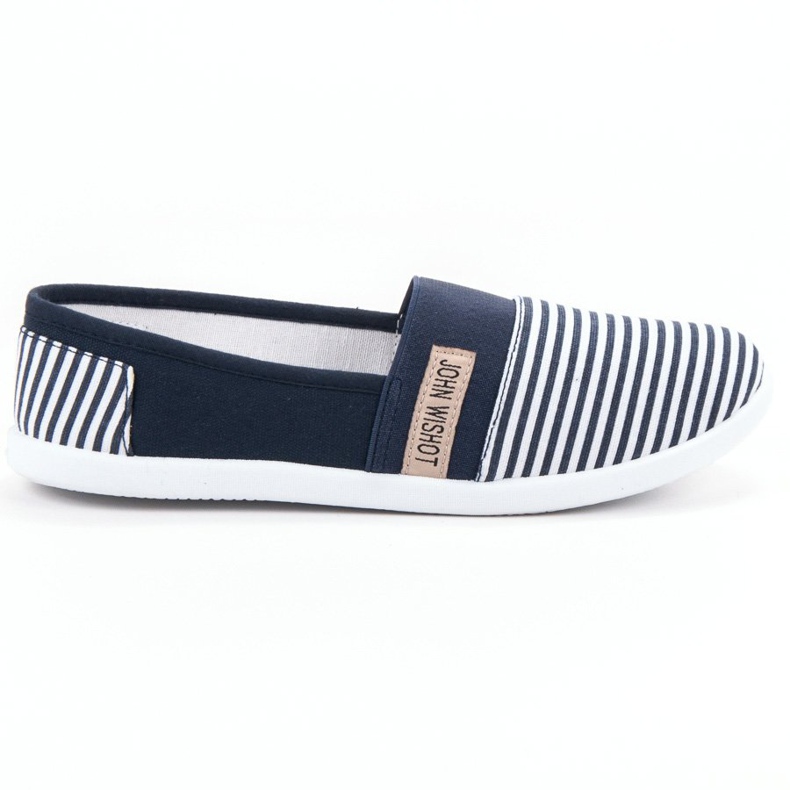 SHELOVET Striped Slipons blue