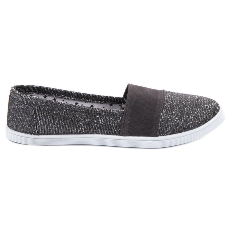 SHELOVET Slip-on Sneakers With Glitter grey