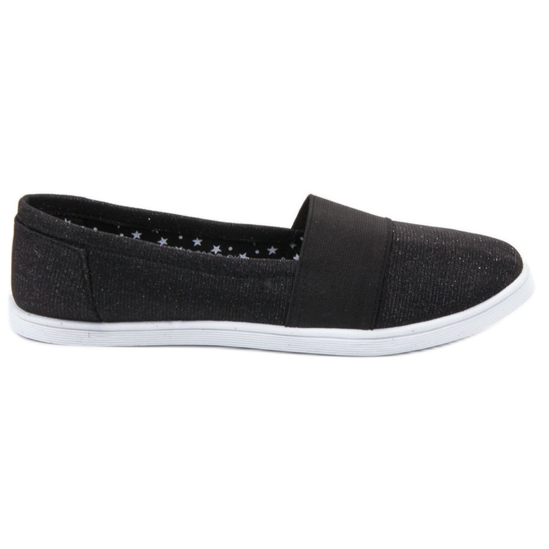 SHELOVET Slip-on Sneakers With Glitter black SHELOVET Slip-on Sneakers With Glitter black