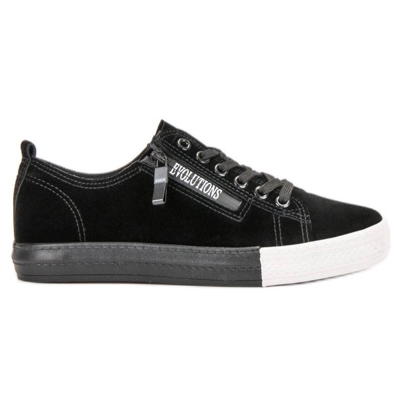SHELOVET Black Sneakers green