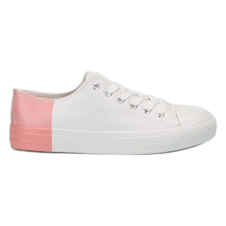 SHELOVET Sneakers With Eco Leather white SHELOVET Sneakers With Eco Leather white