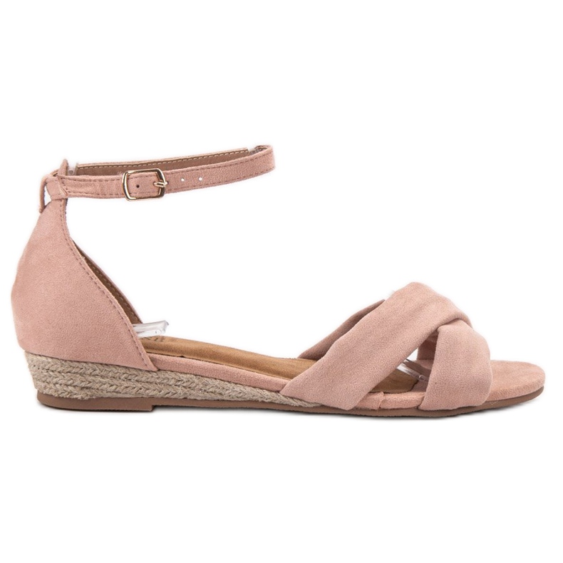 Clowse Suede Sandals pink