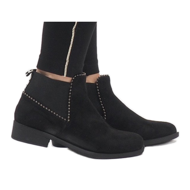 Sergio Todzi Black suede boots with an elastic love L1213