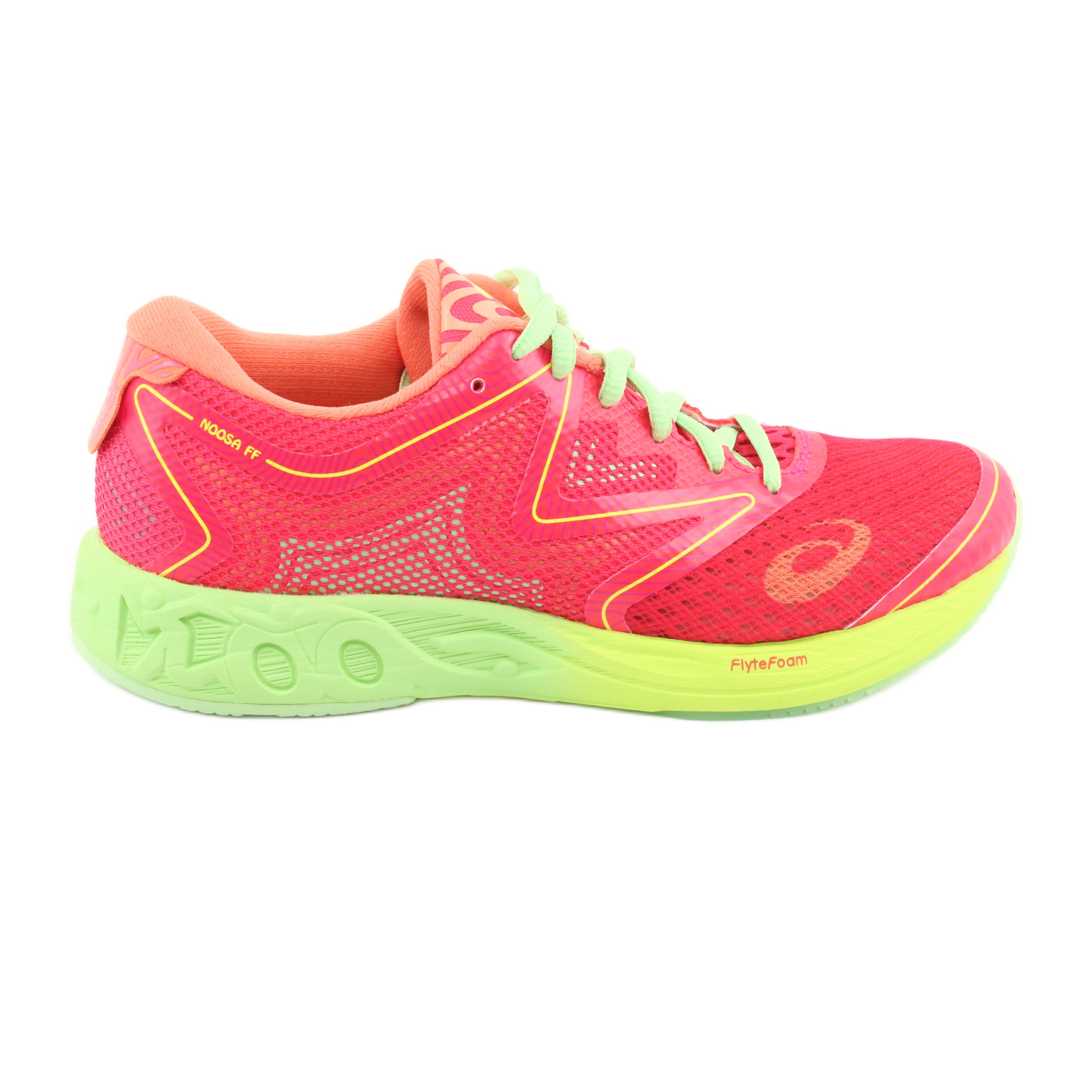 Running shoes Asics Noosa Ff W red orange green yellow - KeeShoes