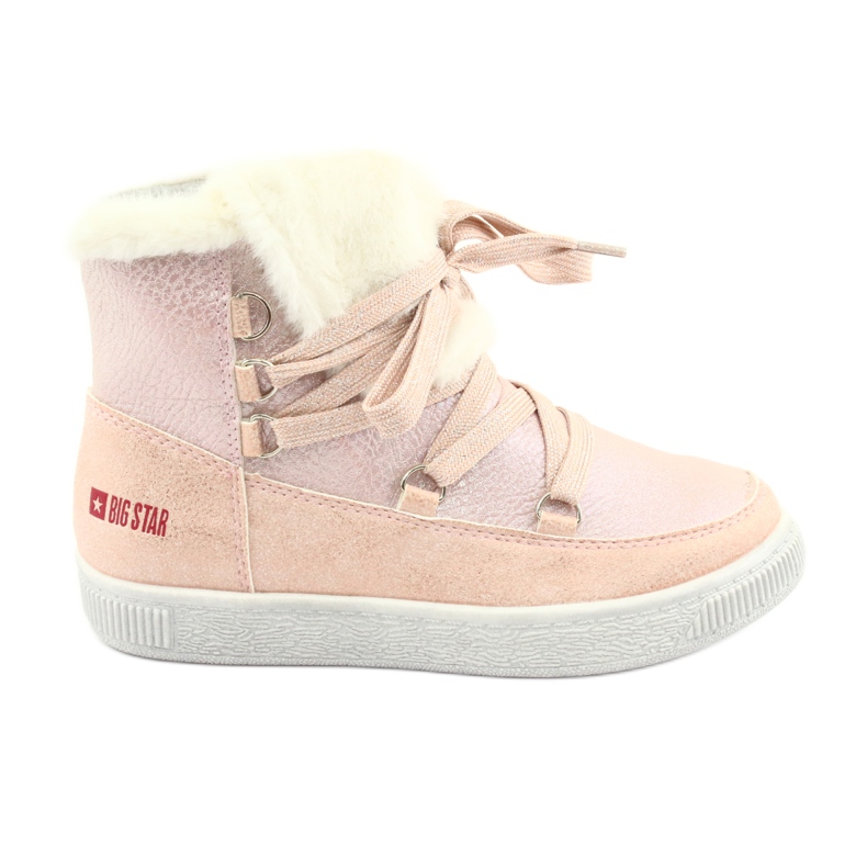 Powder pink boots Big Star 374080 yellow