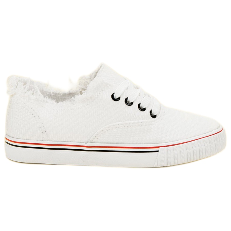 SHELOVET White Textile Sneakers