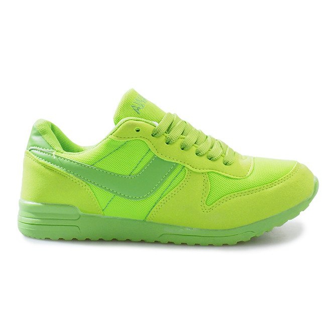 Bright green sports sneakers with Velcro Lola multicolored