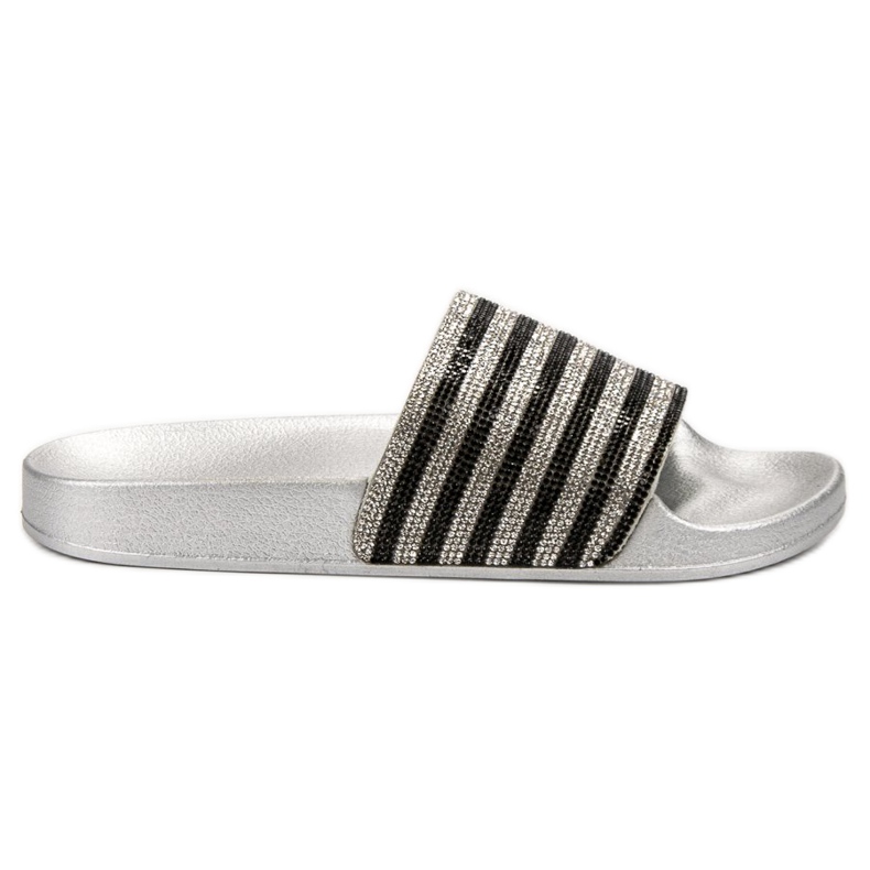 SHELOVET Rubber Slippers black grey SHELOVET Rubber Slippers black grey