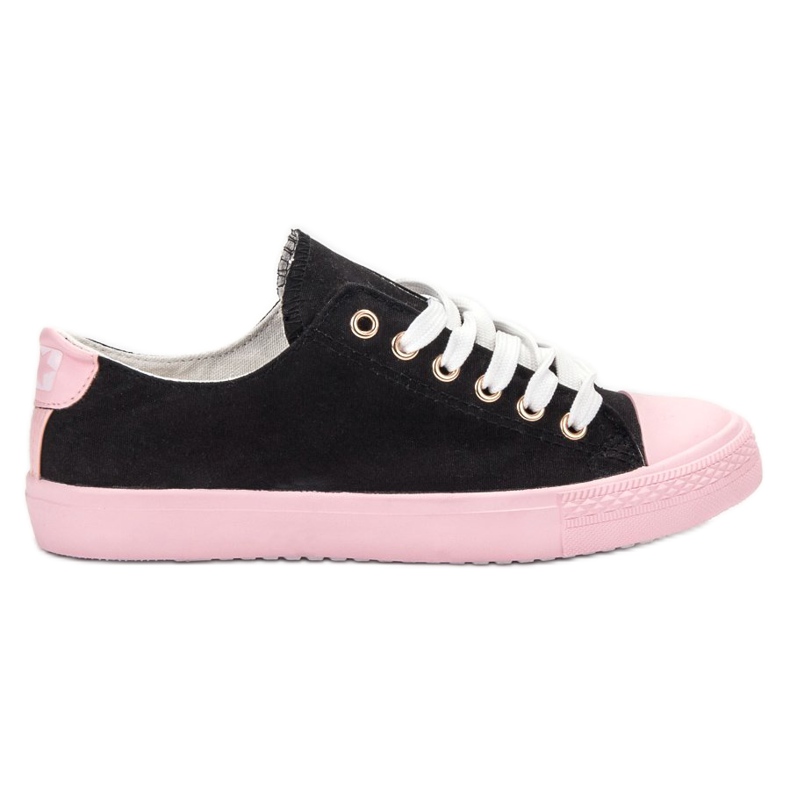 SHELOVET Two-color Sneakers black pink SHELOVET Two-color Sneakers black pink