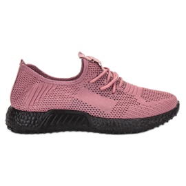 SHELOVET Openwork Sport Shoes pink