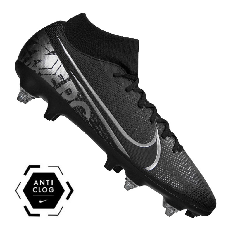 Nike Superfly 7 Academy SG-Pro Ac M BQ9141-001 football shoes black black Nike Superfly 7 Academy SG-Pro Ac M BQ9141-001 football shoes black black