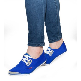 Lycra CC8518 Blue Lace Up Sneakers