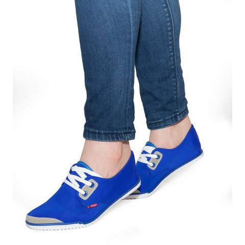 Lycra CC8518 Blue Lace Up Sneakers