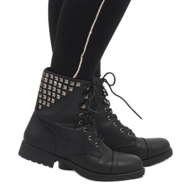 SDS Black lace-up ankle boots S170 SDS Black lace-up ankle boots S170