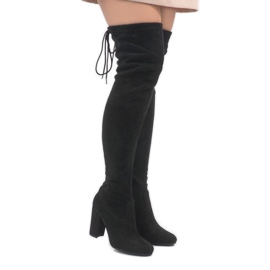 Black suede boots on the ZH811 post Black suede boots on the ZH811 post