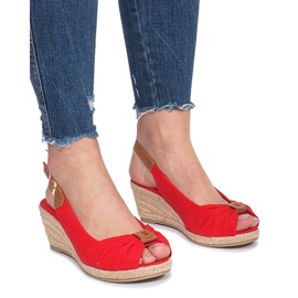 Red Zoe espadrilles wedge sandals Red Zoe espadrilles wedge sandals