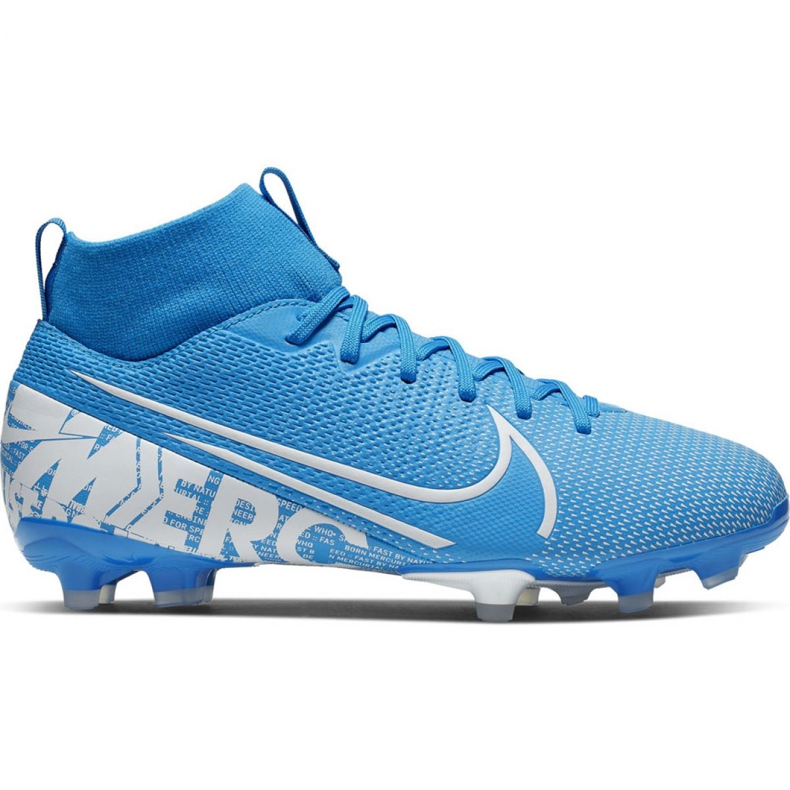 Nike Mercurial Superfly 7 Academy FG / MG Jr AT8120 414 soccer shoes blue