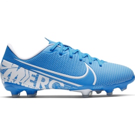Nike Mercurial Vapor 13 Academy FG / MG Jr AT8123 414 soccer shoes blue