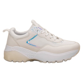 SHELOVET Lace-up Sneakers white SHELOVET Lace-up Sneakers white