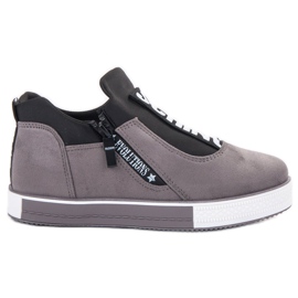 SHELOVET Fashionable women's shoes black grey