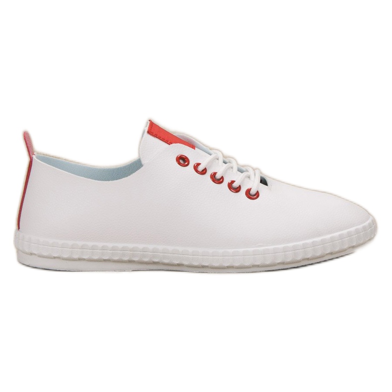 Jumex Eco Leather Sneakers white red