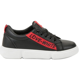 Jumex Love sports shoes black red