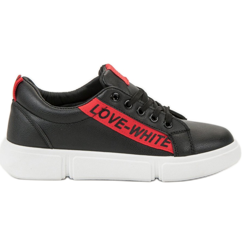 Jumex Love sports shoes black red