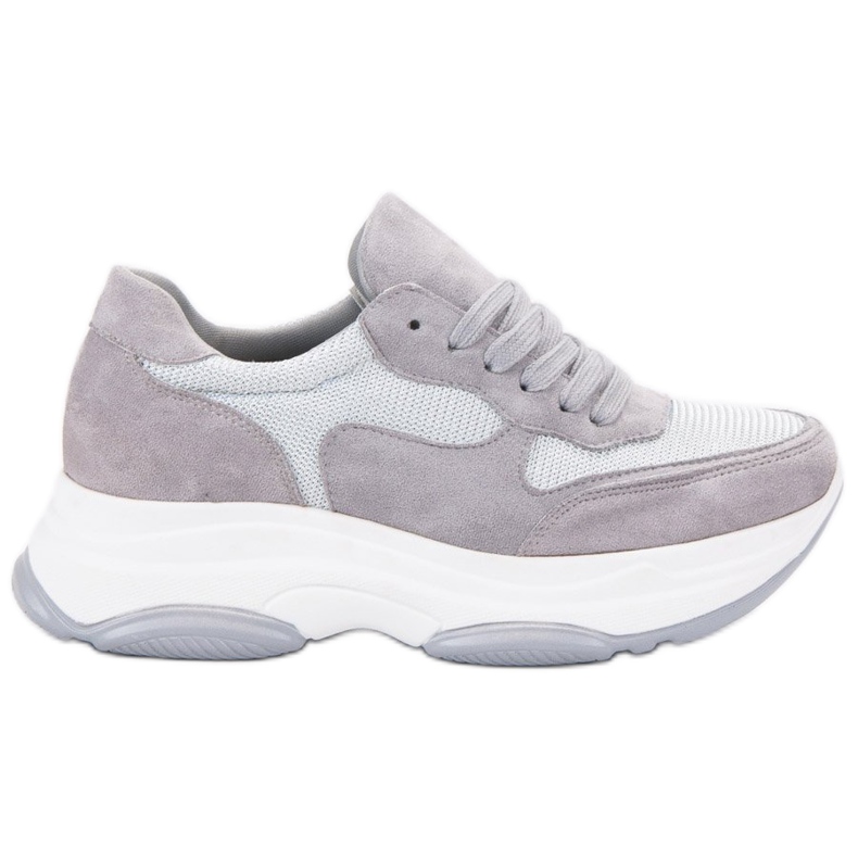 Ideal Shoes Light Gray Sneakers grey