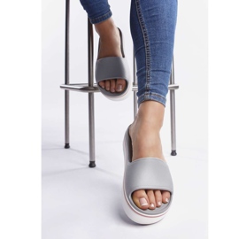 Crocs Crocband Platform Slide 04M Light Gray Rose grey