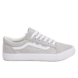 Gray Women's gray sneakers B70A SILVER / WHITE grey