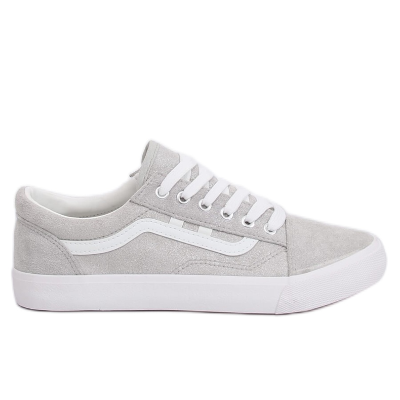 Gray Women's gray sneakers B70A SILVER / WHITE grey