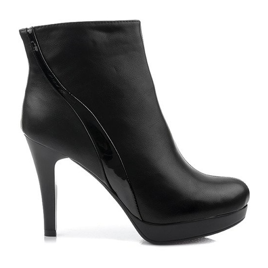 Boots On High Heel Zipper 1301-98 Black