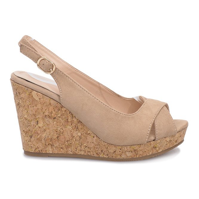 Beige wedge sandals from Greenhouse