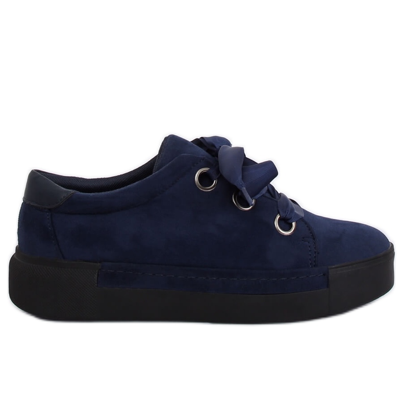 Navy blue women's sneakers 1018 Blue
