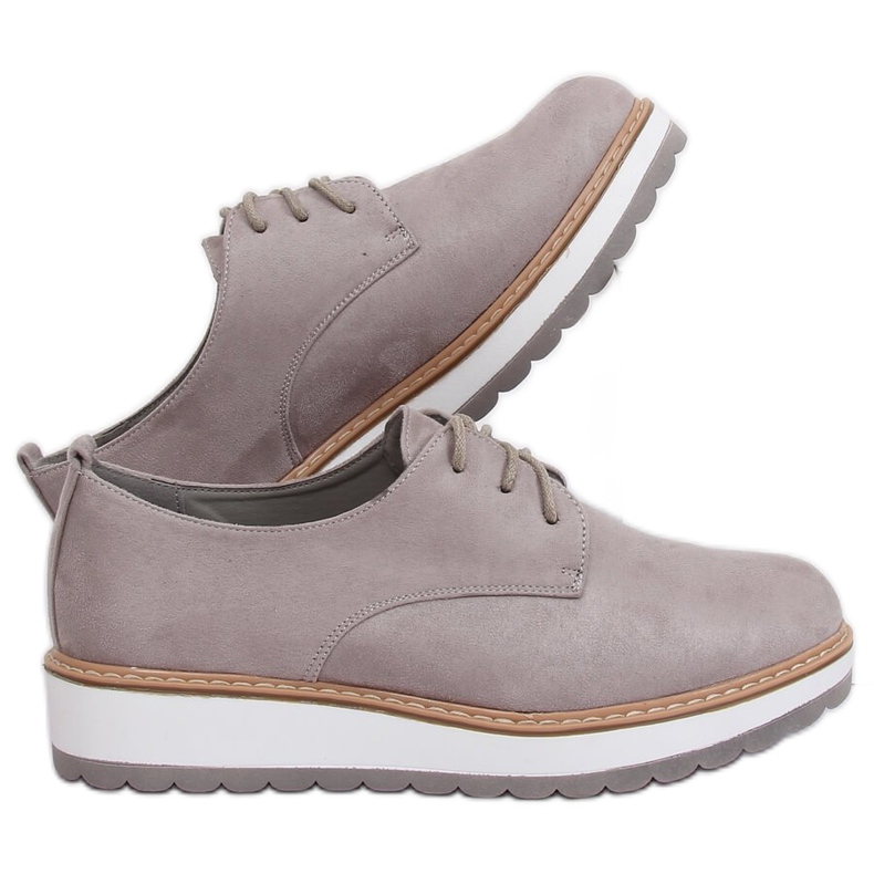 Gray Women's gray loafers C-7225 Gray grey
